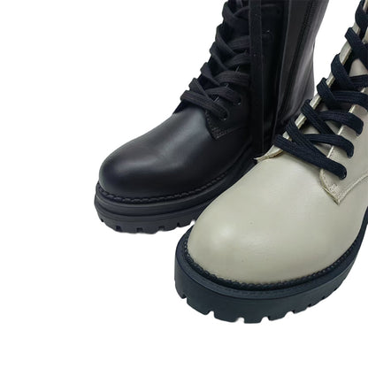 XINHAO England style soft surface thick sole short Martin boots（Ask customer service for specific prices）small person  side zipper