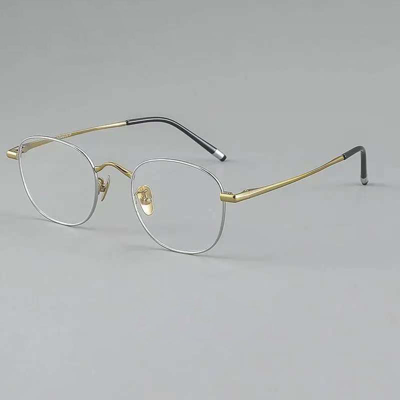NIXIN Retro Wannabe Turtle Designer Model Pure Titanium Plate Ultra Light Eyeglass Frames for Men and Women（Customized products, specific price ask customer service）Anti-blue light color-changing myopia