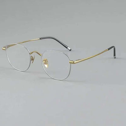 NIXIN Retro Wannabe Turtle Designer Model Pure Titanium Plate Ultra Light Eyeglass Frames for Men and Women（Customized products, specific price ask customer service）Anti-blue light color-changing myopia