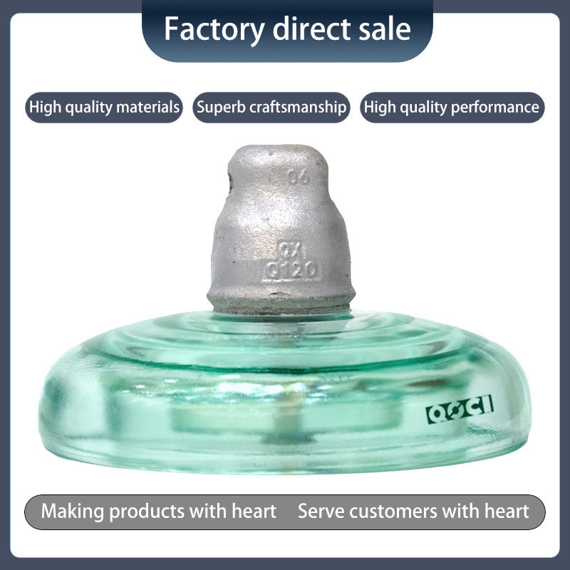 QOCI ELECTRIC 120KN anti-fouling tempered glass insulator U120bp（Starting from 1000，Specific price consulting customer service）Anti-Pollution glass Insulator