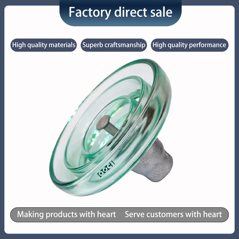 QUANXIN 120KN anti-fouling tempered glass insulator U120bp（Ask customer service for specific prices）Composite cross-arm insulators  Lightning insulators