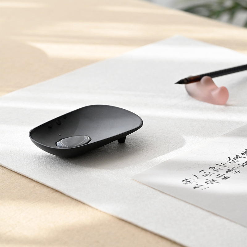 XUANYAN Fang Tang dustpan inkstone  Calligraphy dustpan Xuan inkstone portable