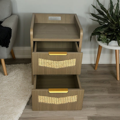TONGLI bedside table（Ask customer service for specific prices）Solid wood three drawer nightstand  Storage Cabinet Mini Bedside