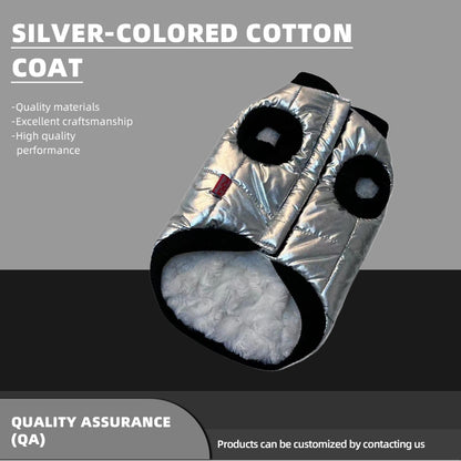 CHAOHUA Silver-colored cotton coat   Winter Warmth Cotton Jacket  Double-sided fleece vest