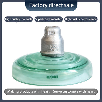 QOCI ELECTRIC 160KN anti-fouling tempered glass insulator U160bp（Starting from 1000，Specific price consulting customer service）Anti-Pollution glass Insulator