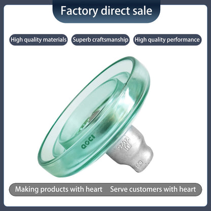 QOCI ELECTRIC 160KN anti-fouling tempered glass insulator U160bp（Starting from 1000，Specific price consulting customer service）Anti-Pollution glass Insulator