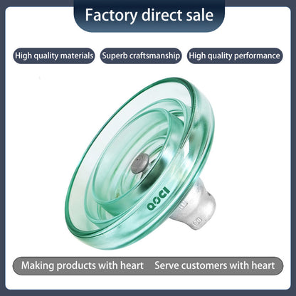 QOCI ELECTRIC 160KN anti-fouling tempered glass insulator U160bp（Starting from 1000，Specific price consulting customer service）Anti-Pollution glass Insulator