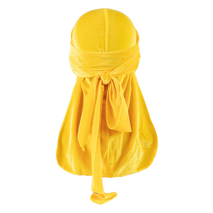 ZHENYANG Flannelette Pirate Hat for Men Long Tail Turban (4803)  Sweat wicking hip-hop bounce