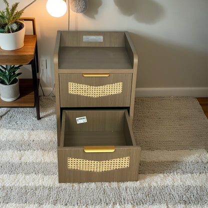 TONGLI bedside table（Ask customer service for specific prices）Solid wood three drawer nightstand  Storage Cabinet Mini Bedside