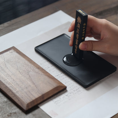 XUANYAN Flagship portable inkstone  Hui Xin Zhai natural stone Duaninkstone