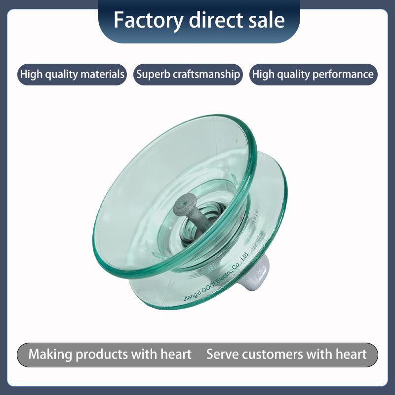 QUANXIN Double Umbrella Tempered Glass Insulators（Ask customer service for specific prices）Insulators double umbrella  Low-voltage insulators